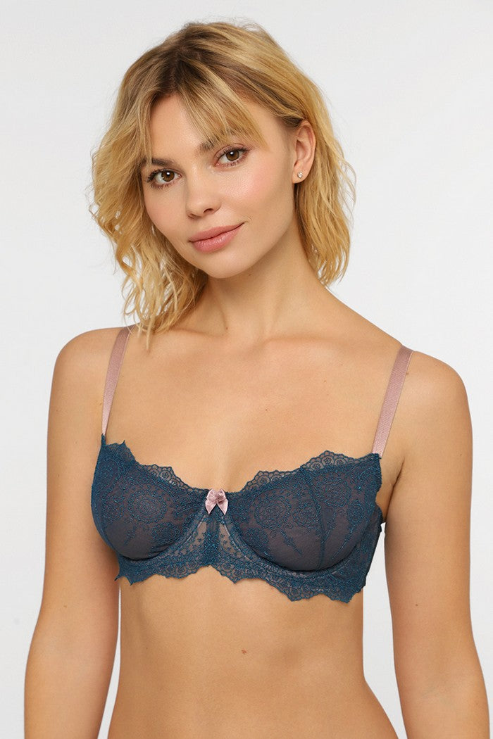 М'який бюстгальтер балконет Ang-1305 emerald