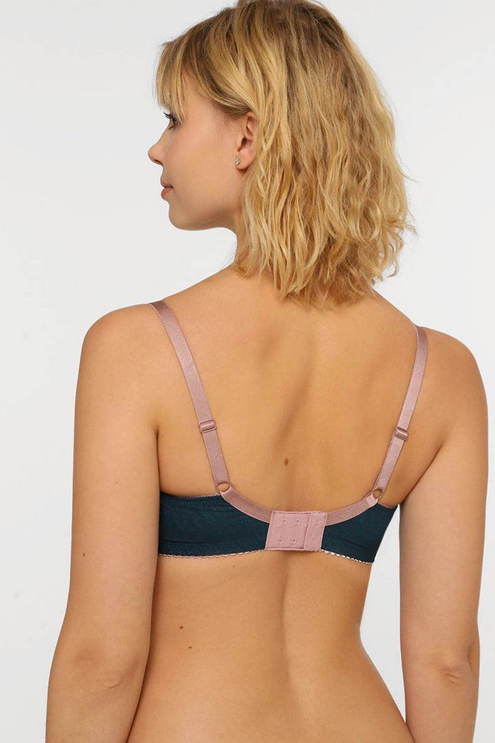 М'який бюстгальтер балконет Ang-1305 emerald