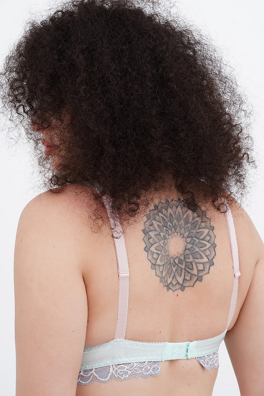Кружевной бюстгальтер пуш-ап BQ-1125 gray/mint