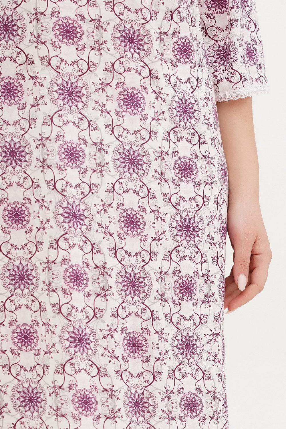 Ночная сорочка из вискозы CB-3235 purple print