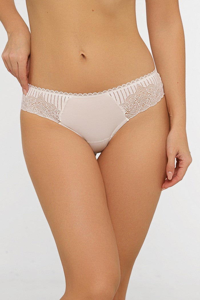 Трусики бразиліана з мереживом F-2500 ivory