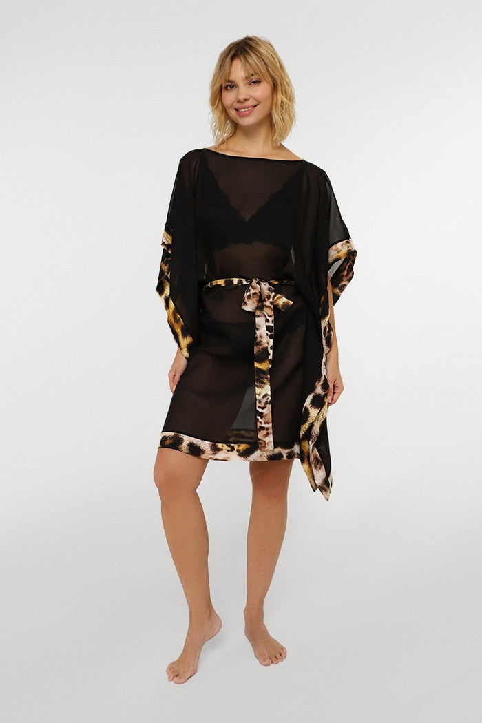 Пляжна туніка з поясом ТТ-3401А.