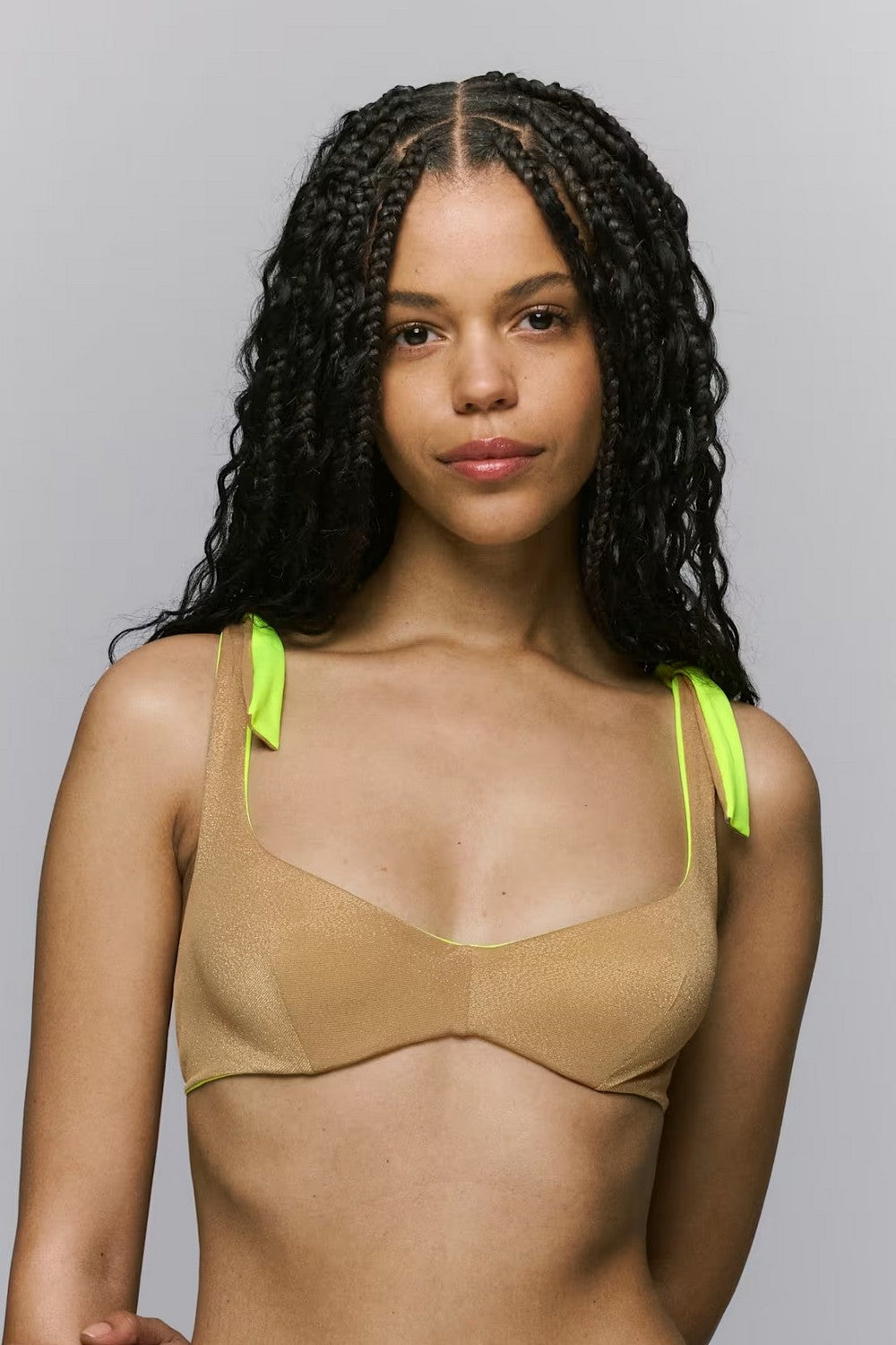 Двосторонній купальний бюстгальтер 3600110 Denes golden/neon