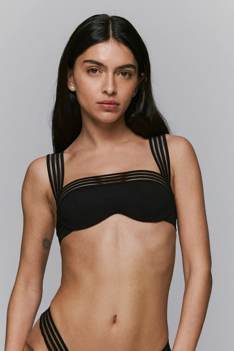 Купальний бюстгальтер бандо 3600214 Miss black