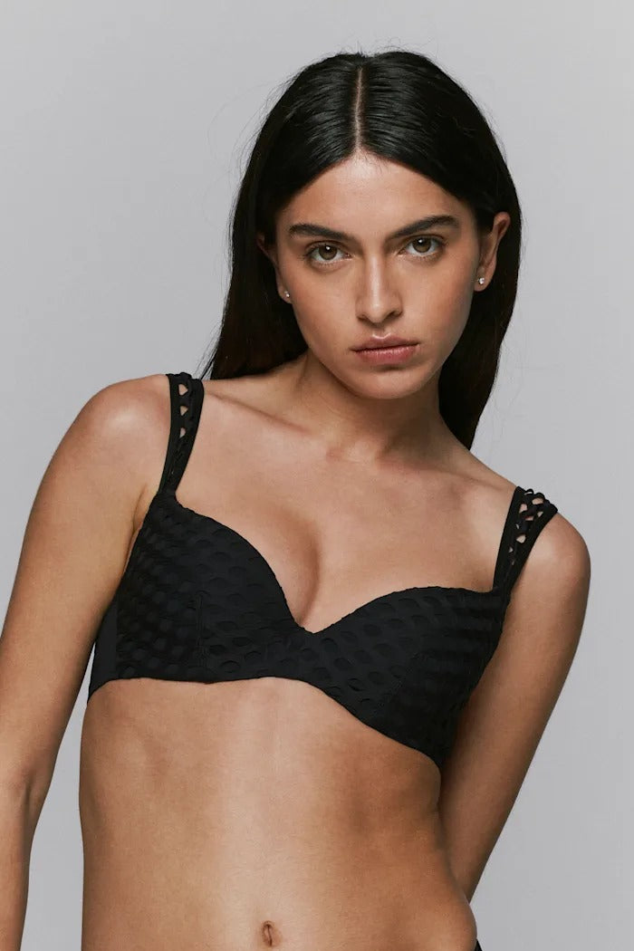 Купальный бюстгальтер с формованной чашкой 3600823 Holt black