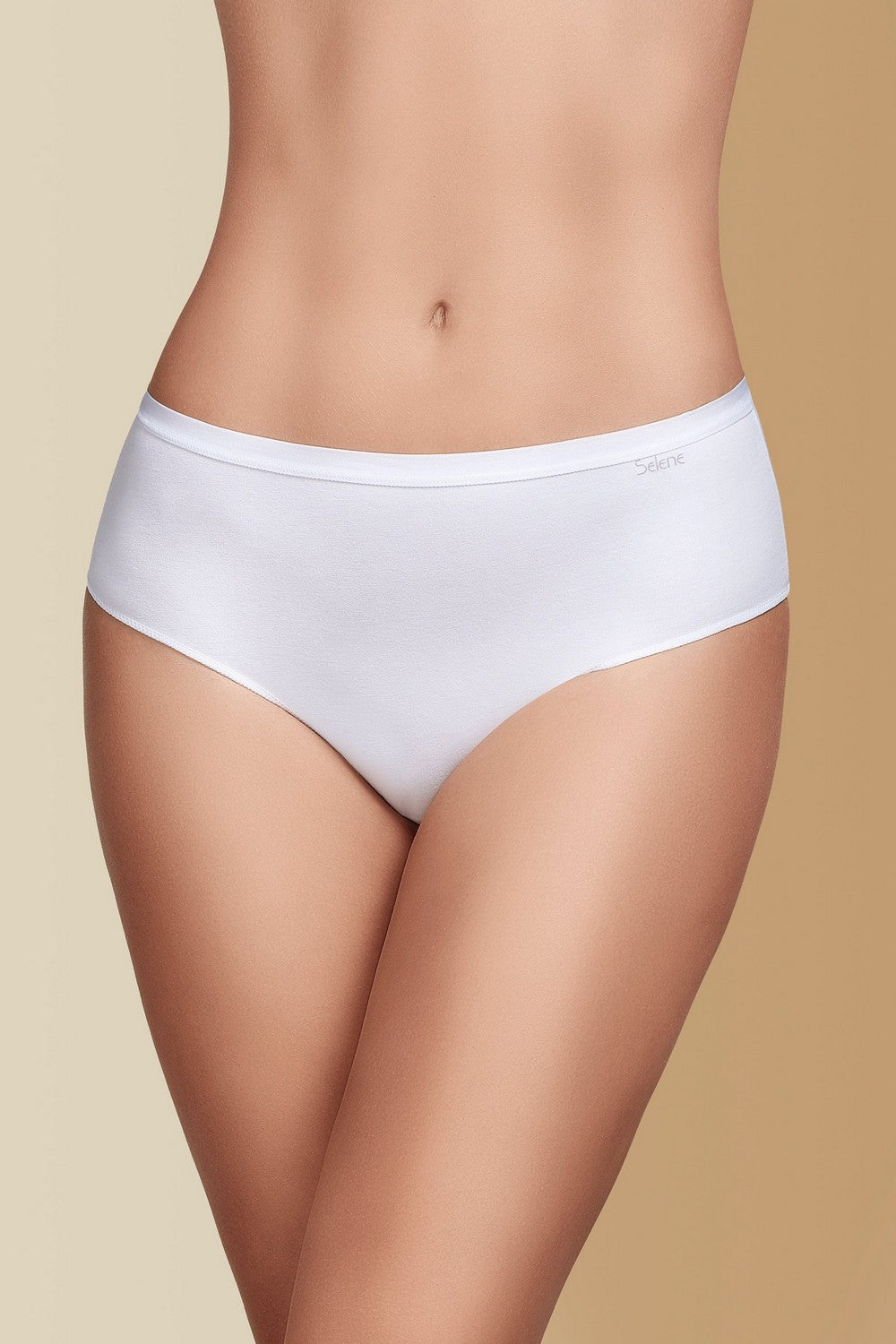Трусики сліп із бавовни 3136/LBI (2 шт.) white Selene