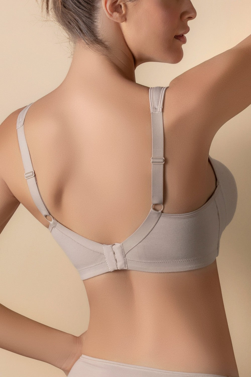 Бавовняний бюстгальтер без кісточок Hellen beige Selene спина
