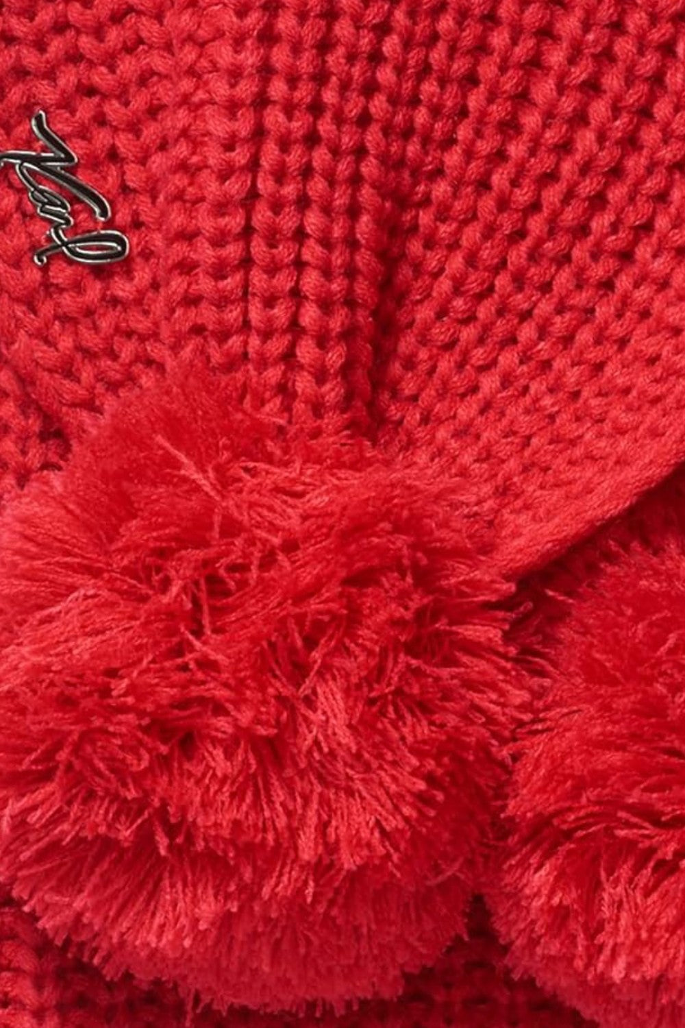 Шарф с помпонами 331546288 red