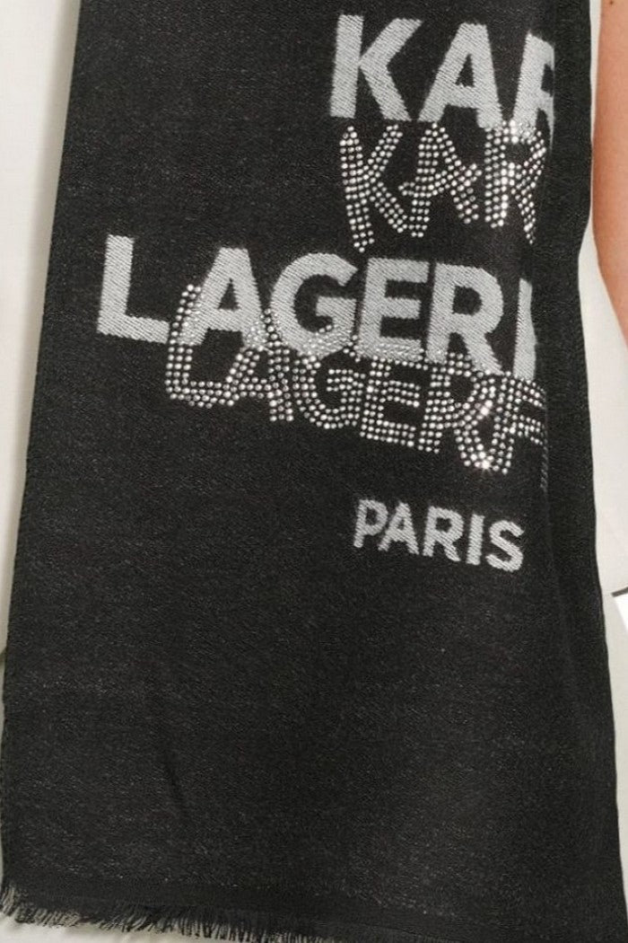 Шарф со стразами 665746170 black/gray