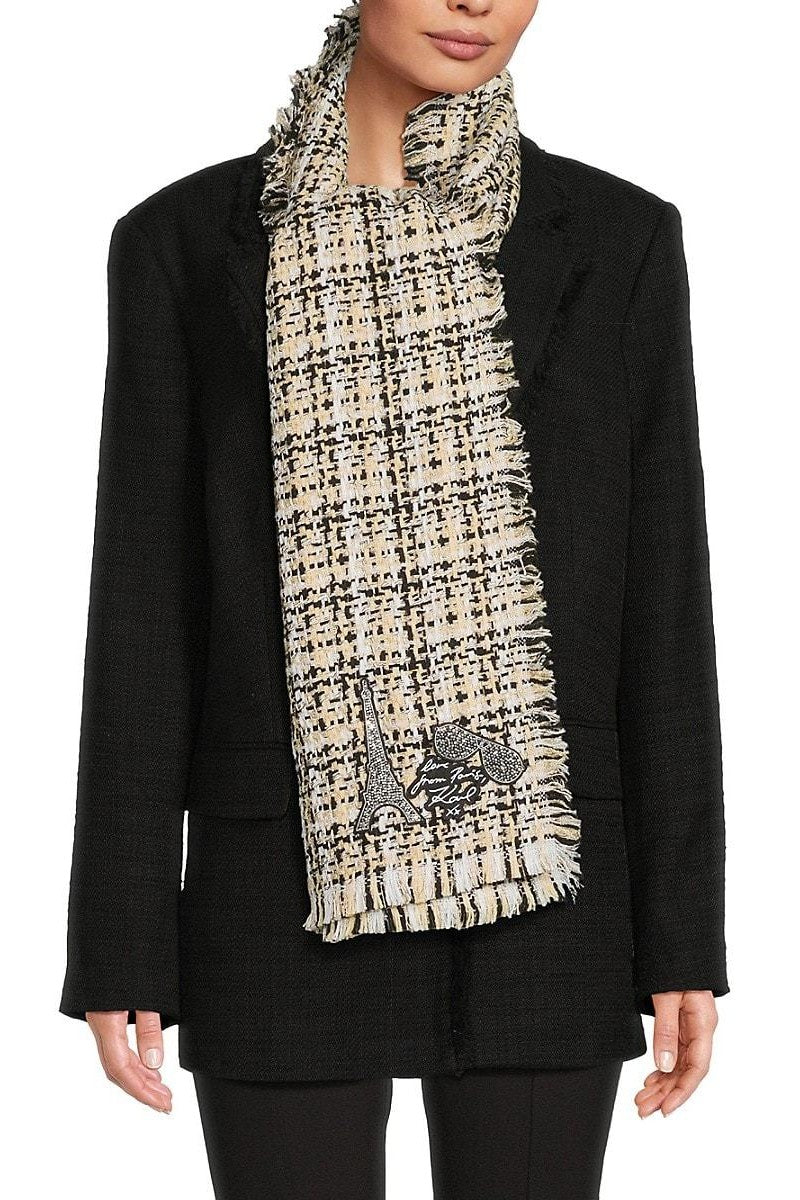 Твидовый шарф 995012325 beige