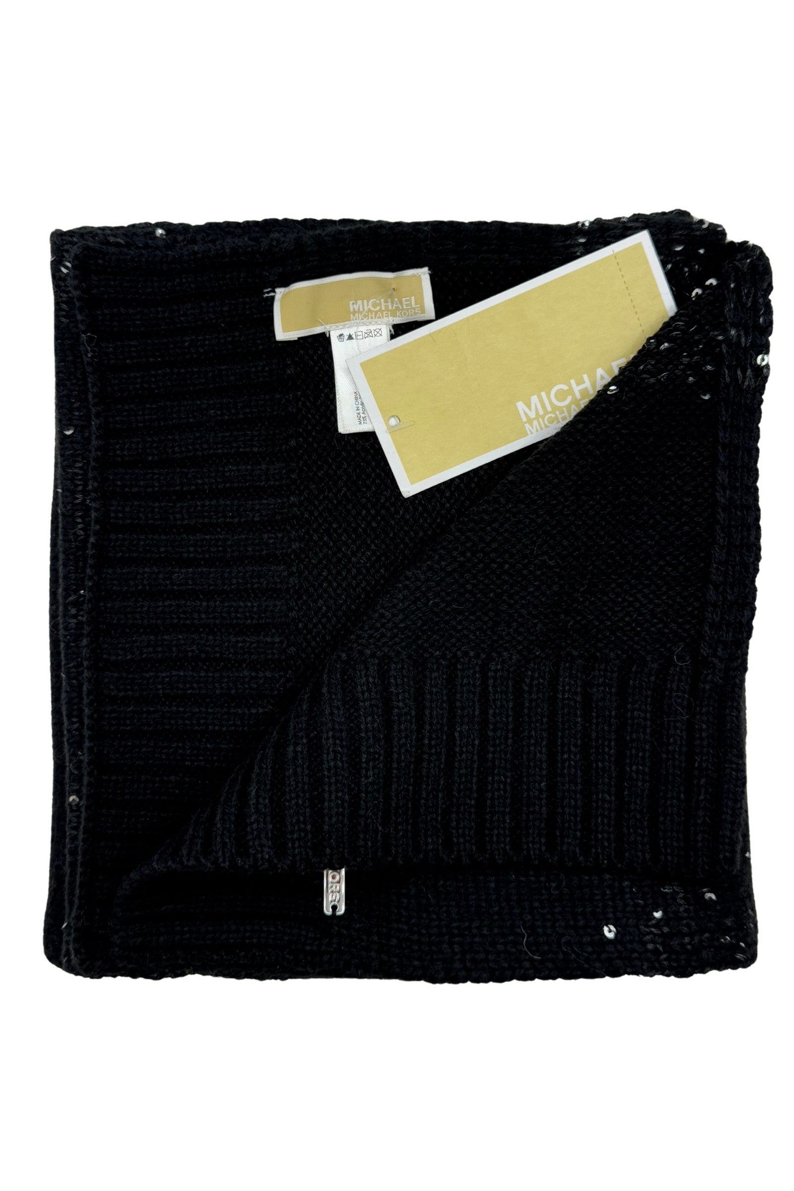 Шарф с пайетками 408073256 black