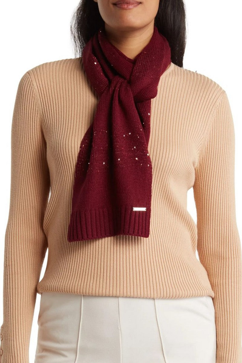 Шарф с пайетками 833225875 bordo