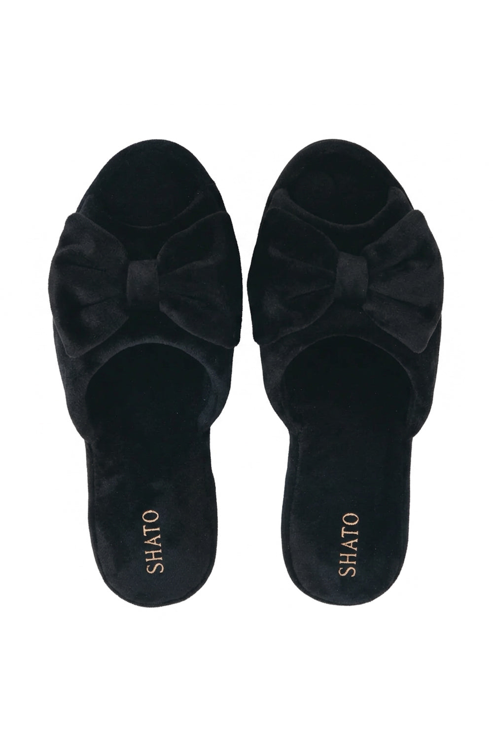 Домашние тапочки с бантом 010 ribbon black