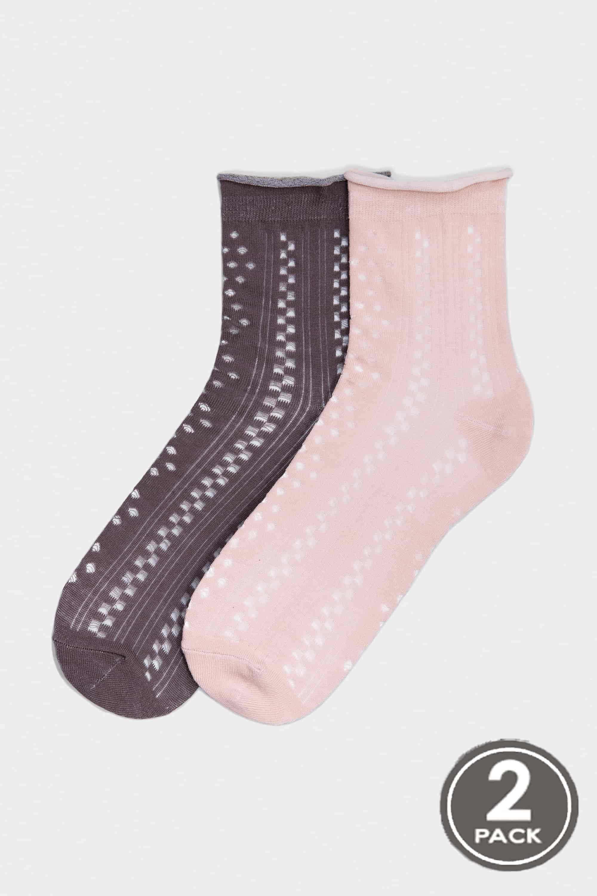 Хлопковые носки с сеткой G16 Cotton Rhomb (2 пары)