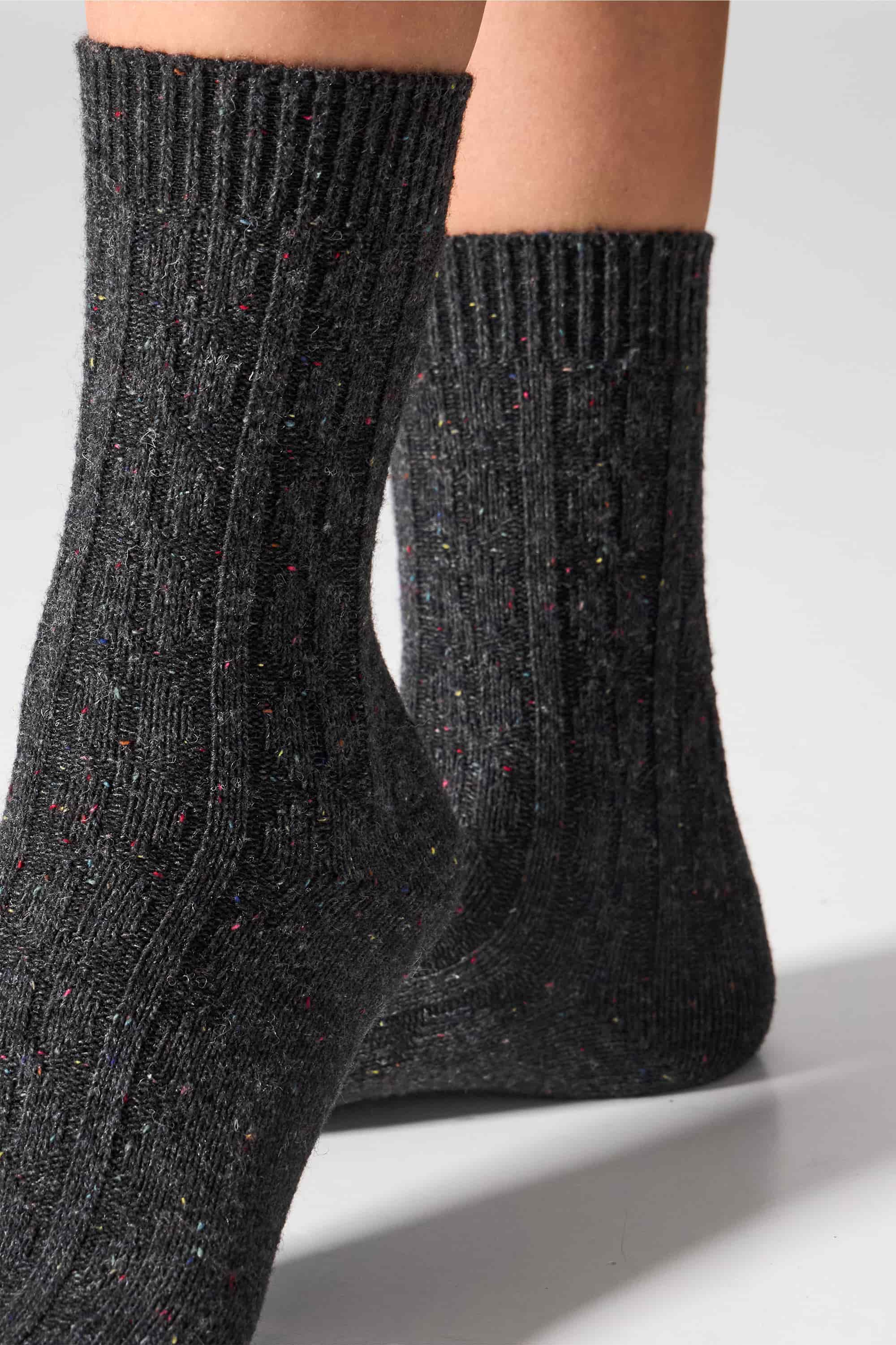 Шерстяные носки W27 Wool Dots (2 пары) caramel/antracite