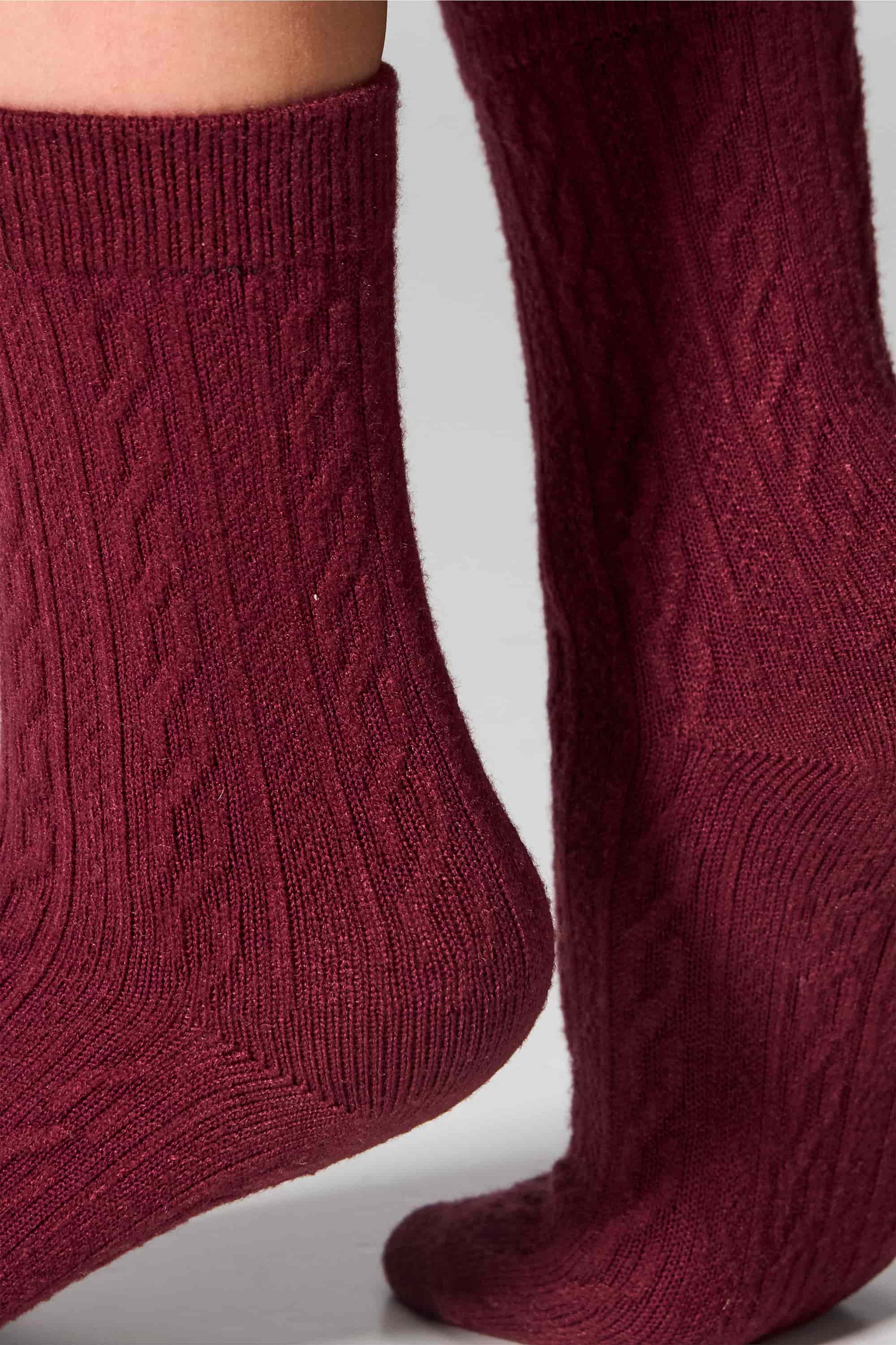 Рельефные носки WC28 Velvet Touch (2 пары) burgund/taupe