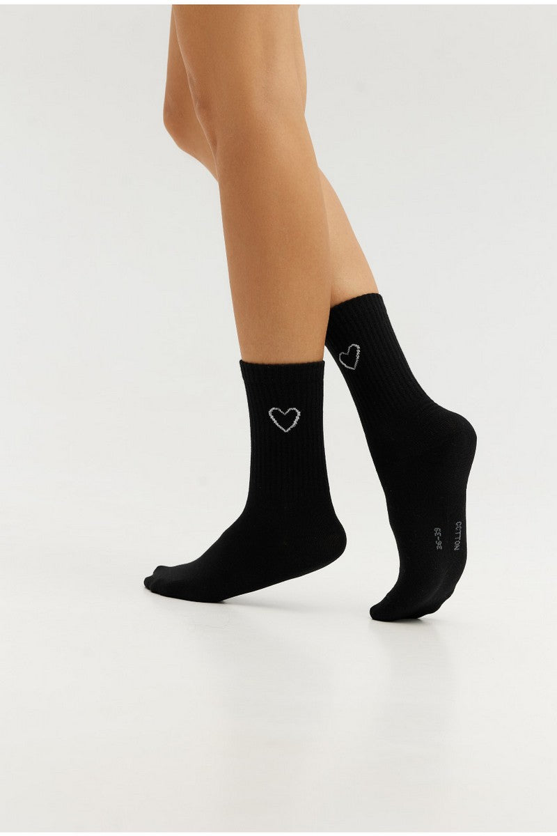 Высокие спортиные носки LSO03-4 black