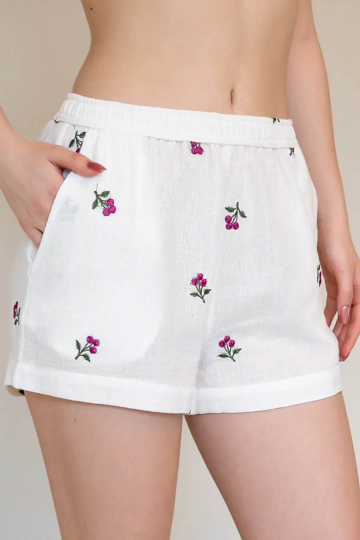 Пижамные шорты из муслина Blueberry ML0068-39-08