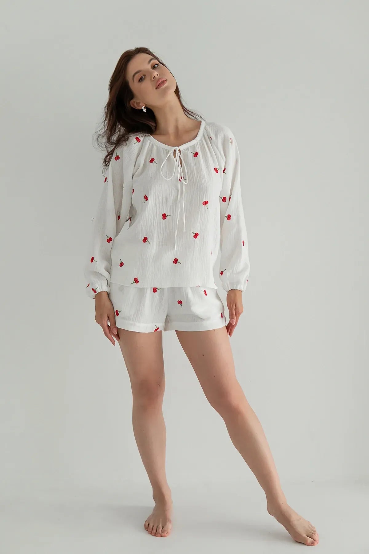 Пижамные шорты из муслина Cherry ML0068-38-08