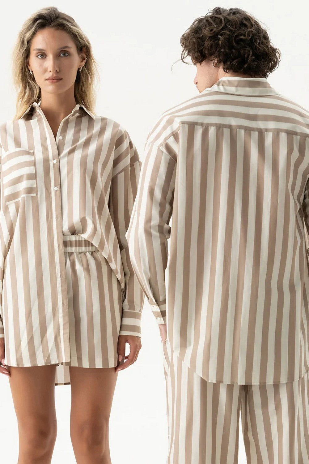 Хлопковые шорты 251204-05 Strapped Cotton oat milk