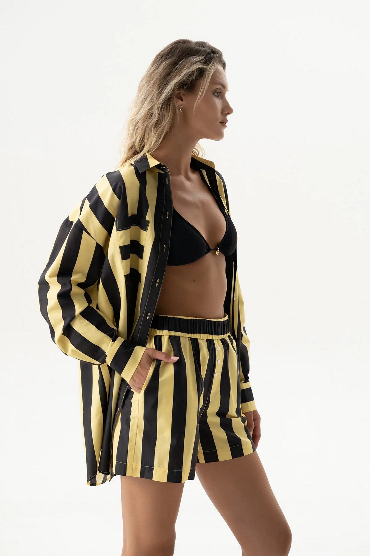 Хлопковые шорты 251204-05 Strapped Cotton panna cotta