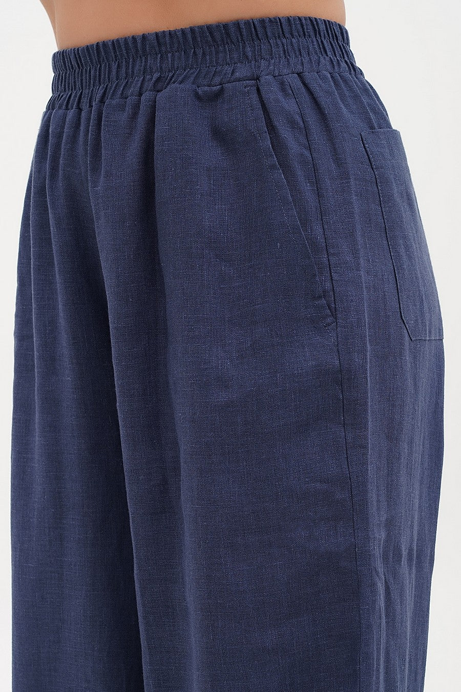 Лляні штани з кишенями 402/2 denim