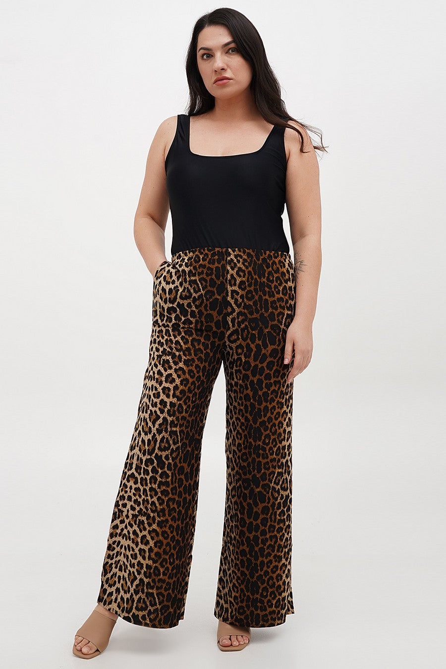 Брюки с анималистичным принтом 509 print leopard