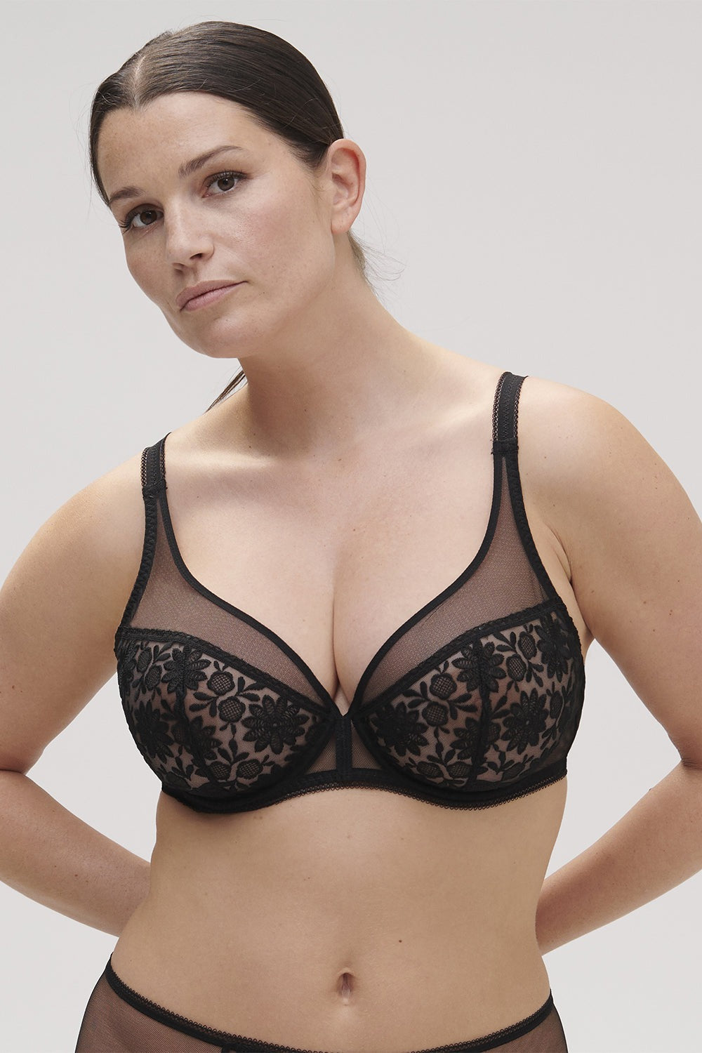 Бюстгальтер из микросетки Amazone 1C2319 black FW23