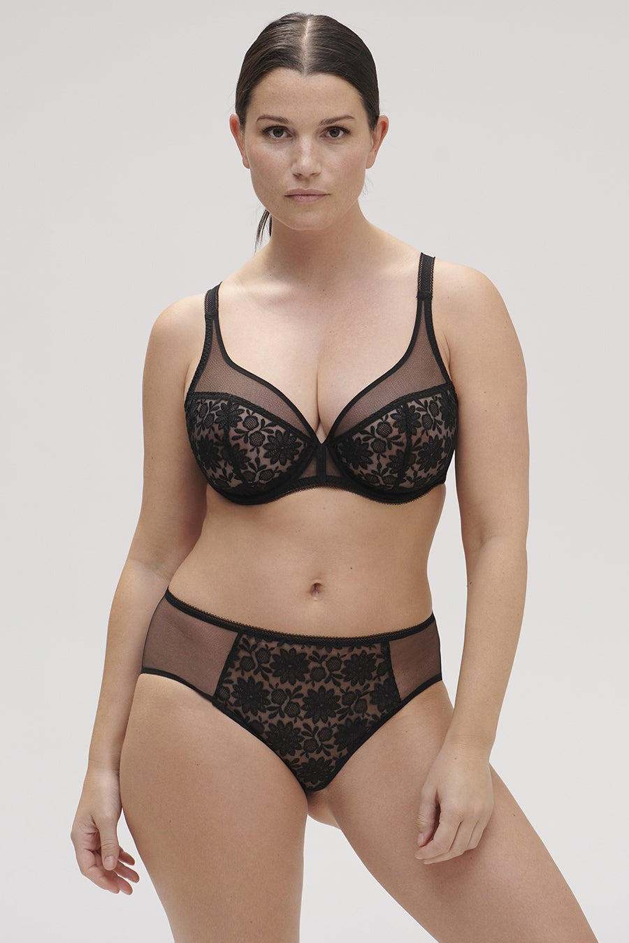 Бюстгальтер из микросетки Amazone 1C2319 black FW23