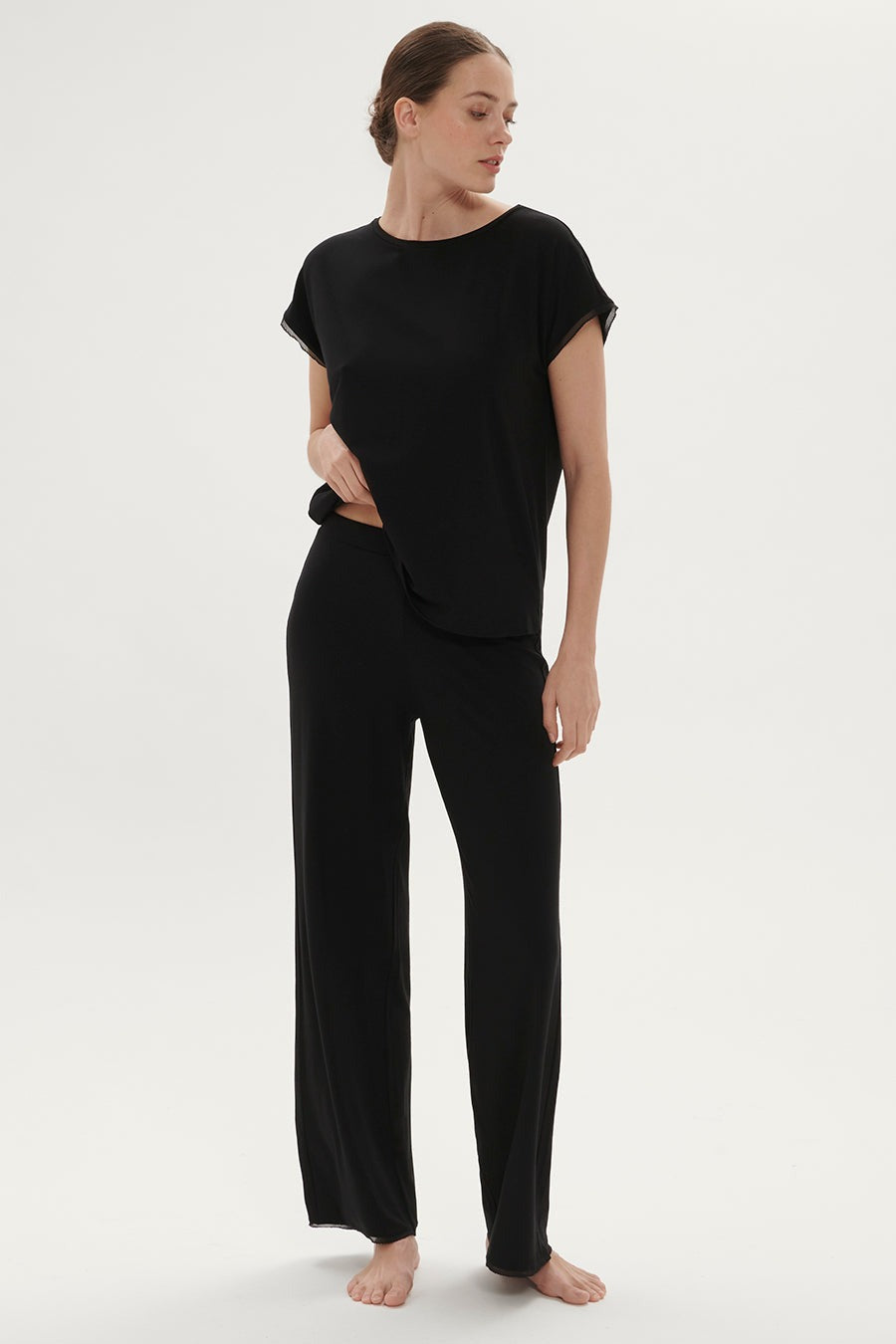 Піжамні штани з віскози Aurore 1C9660 black