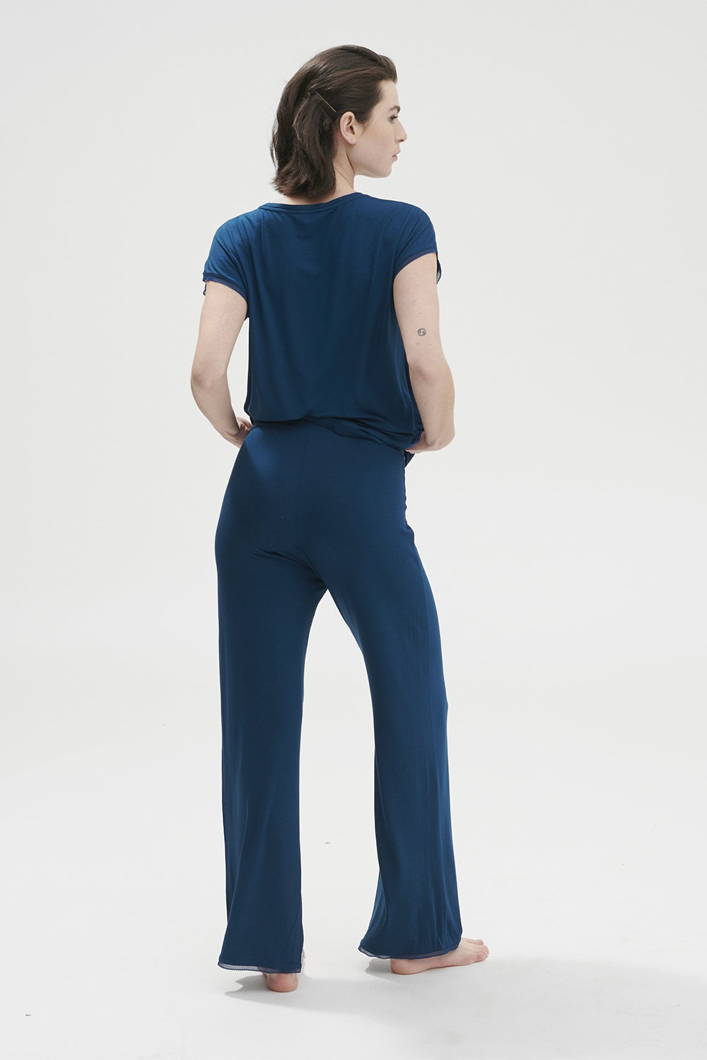 Пижамные брюки из вискозы Aurore 1C9660 bleu poseidon FW23