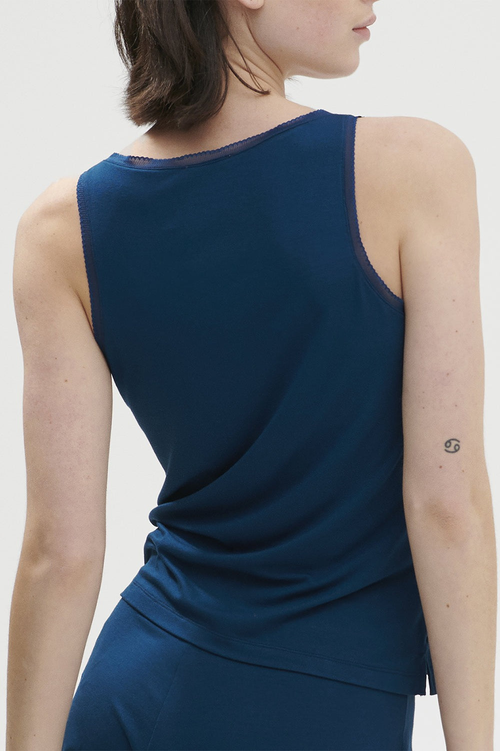 Пижамная майка из вискозы Aurore 1C9900 bleu poseidon FW23