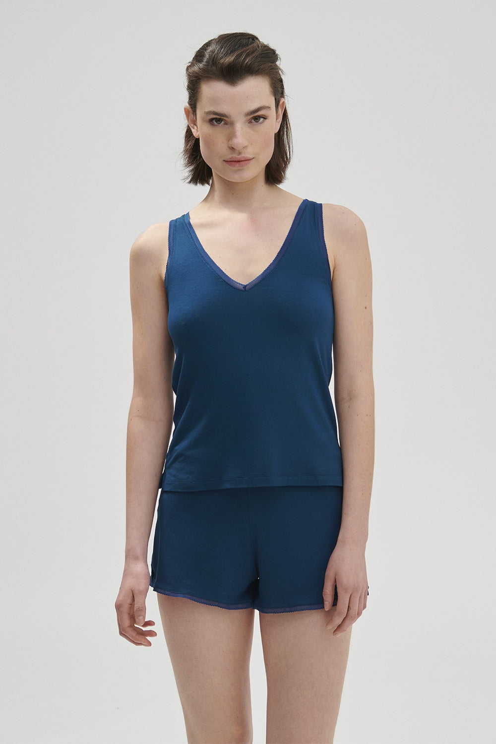 Пижамная майка из вискозы Aurore 1C9900 bleu poseidon FW23