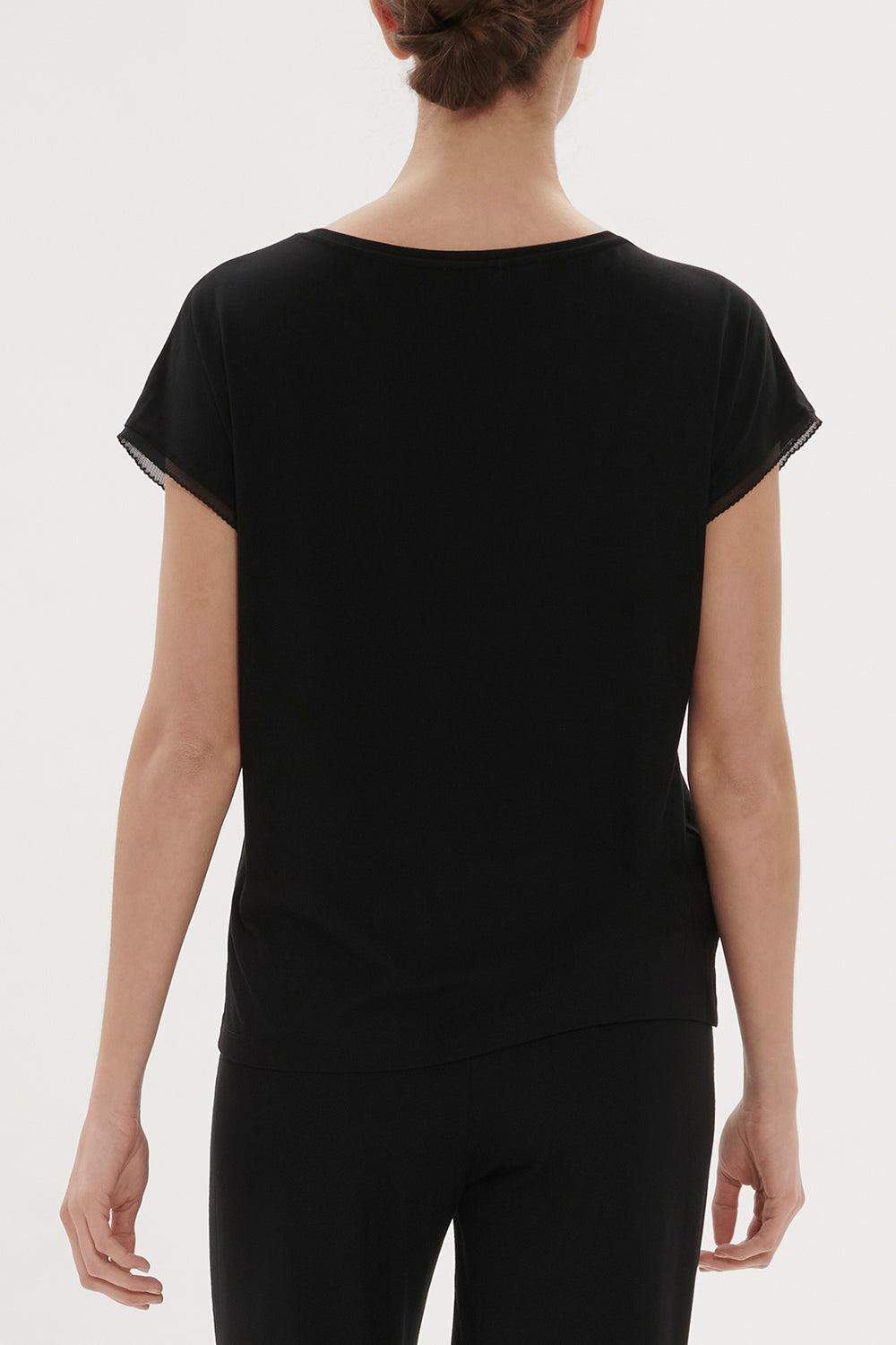 Домашняя футболка из вискозы Aurore 1C9901 black
