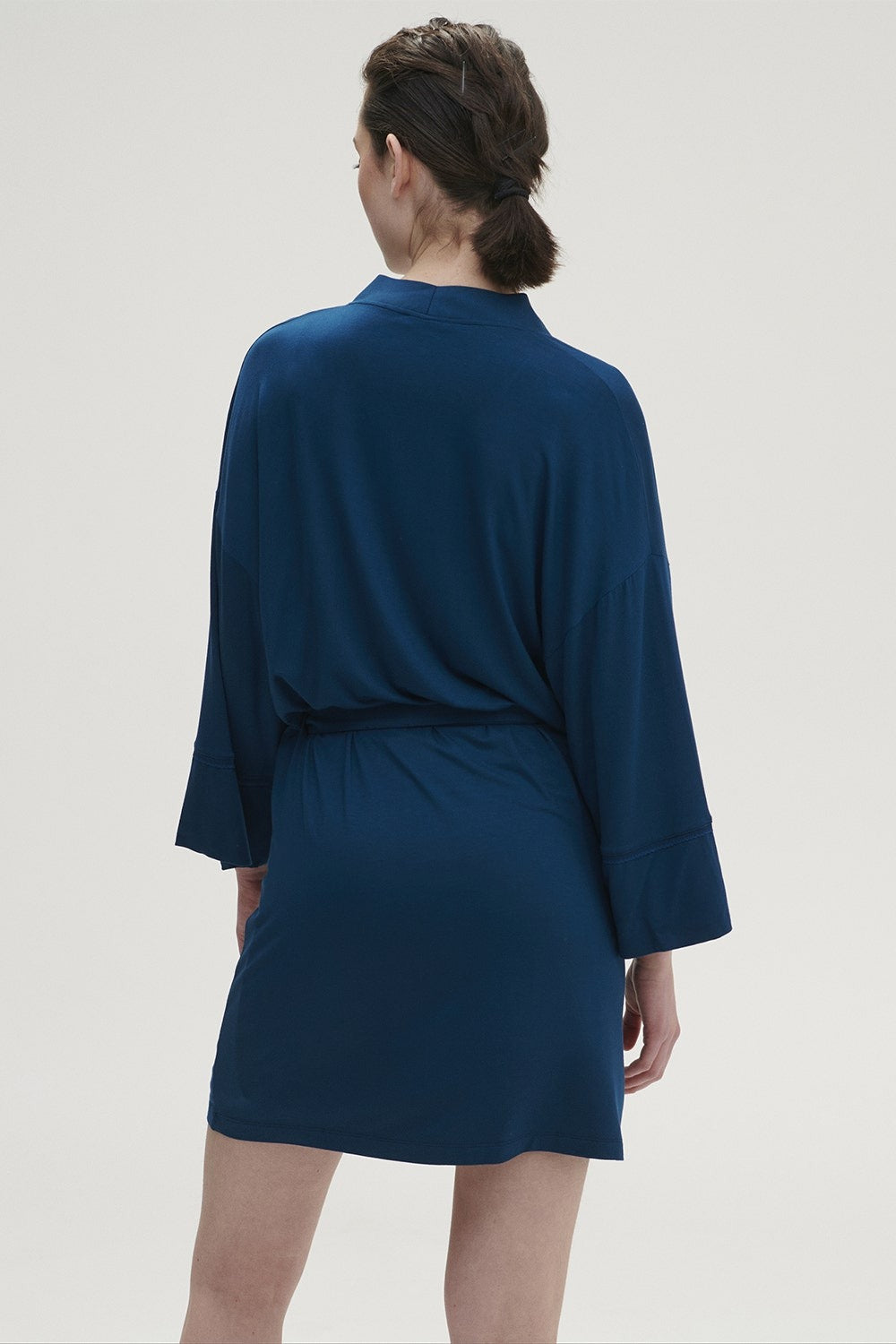 Халат-кимоно из вискозы Aurore 1C9980 bleu poseidon FW23