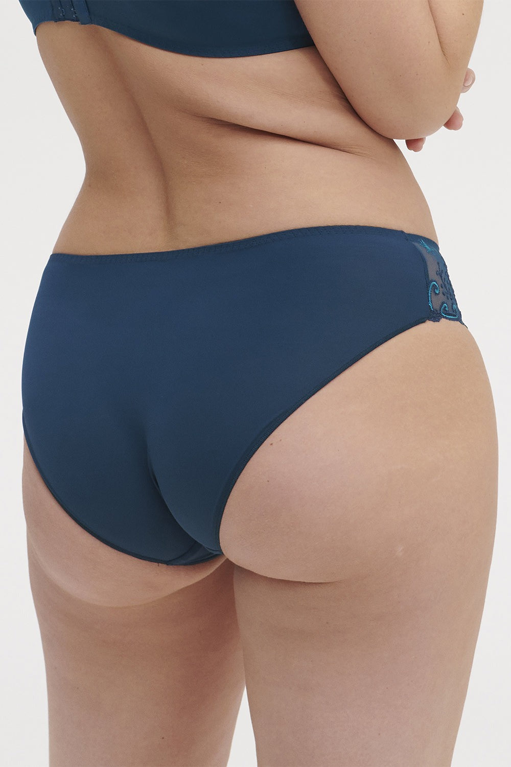 Трусики слип с вышивкой Delice 12X720 bleu prestige FW23