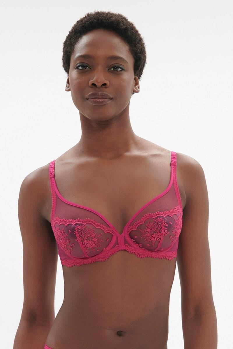 Мягкий бюстгальтер из микросетки Intrigue 1E2319 rose disco FW24