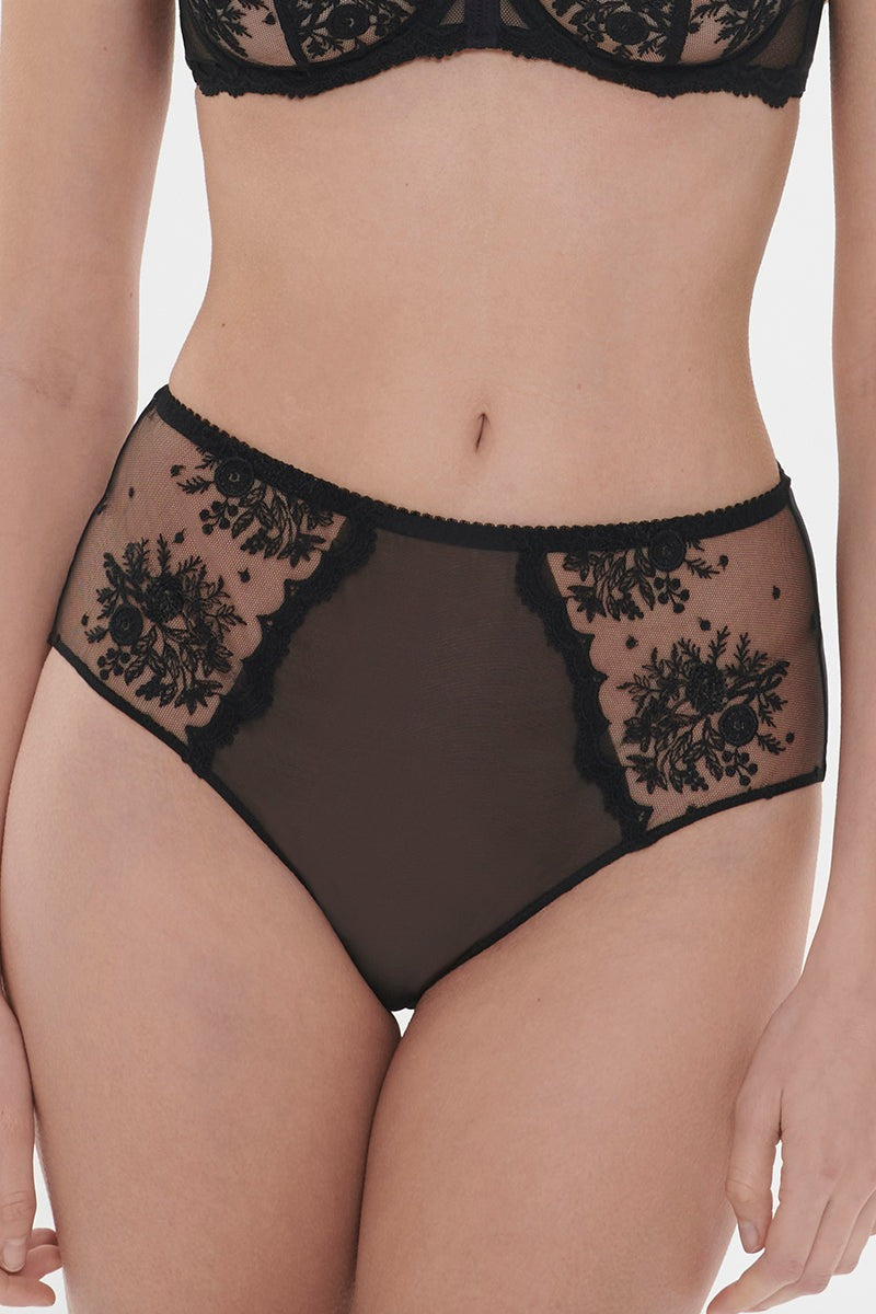 Высокие трусики слип Intrigue 1E2770 black