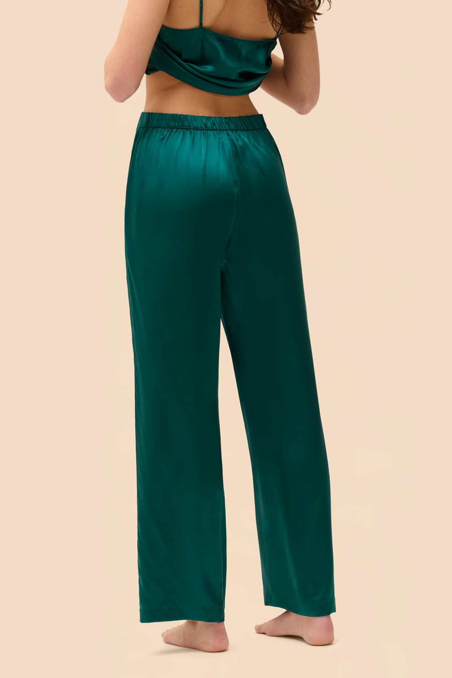 Пижамные шелковые брюки Love Me 1F8660 emeraude FW25