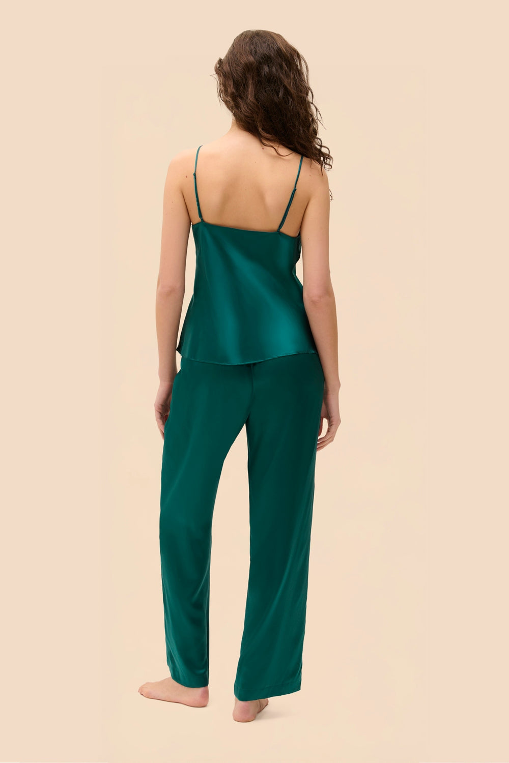 Пижамные шелковые брюки Love Me 1F8660 emeraude FW25