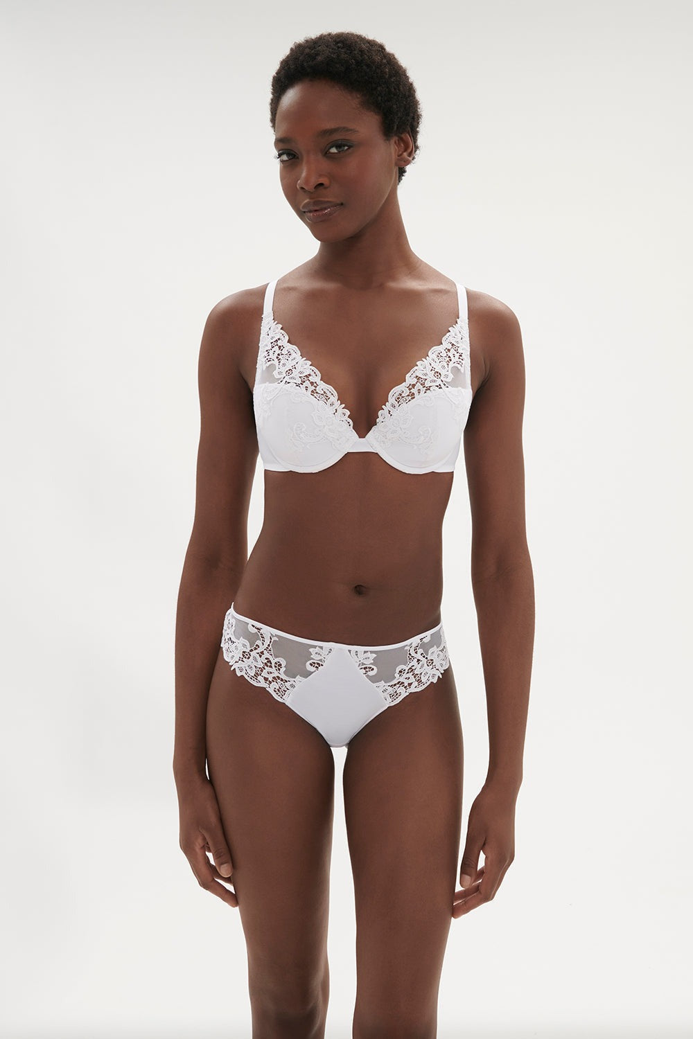 Трусики сліпи з мереживом Saga 15C720 white