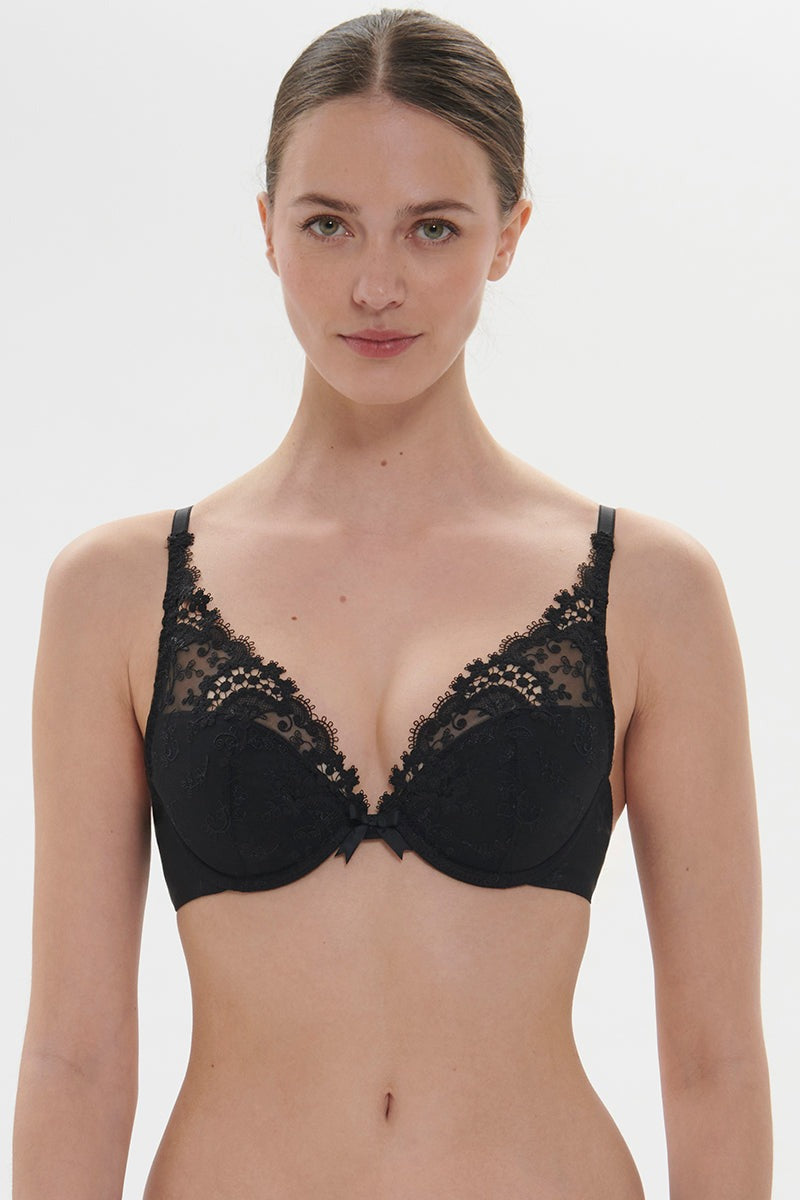 Бюстгальтер с вкладышами пуш-ап Wish 12B347 black