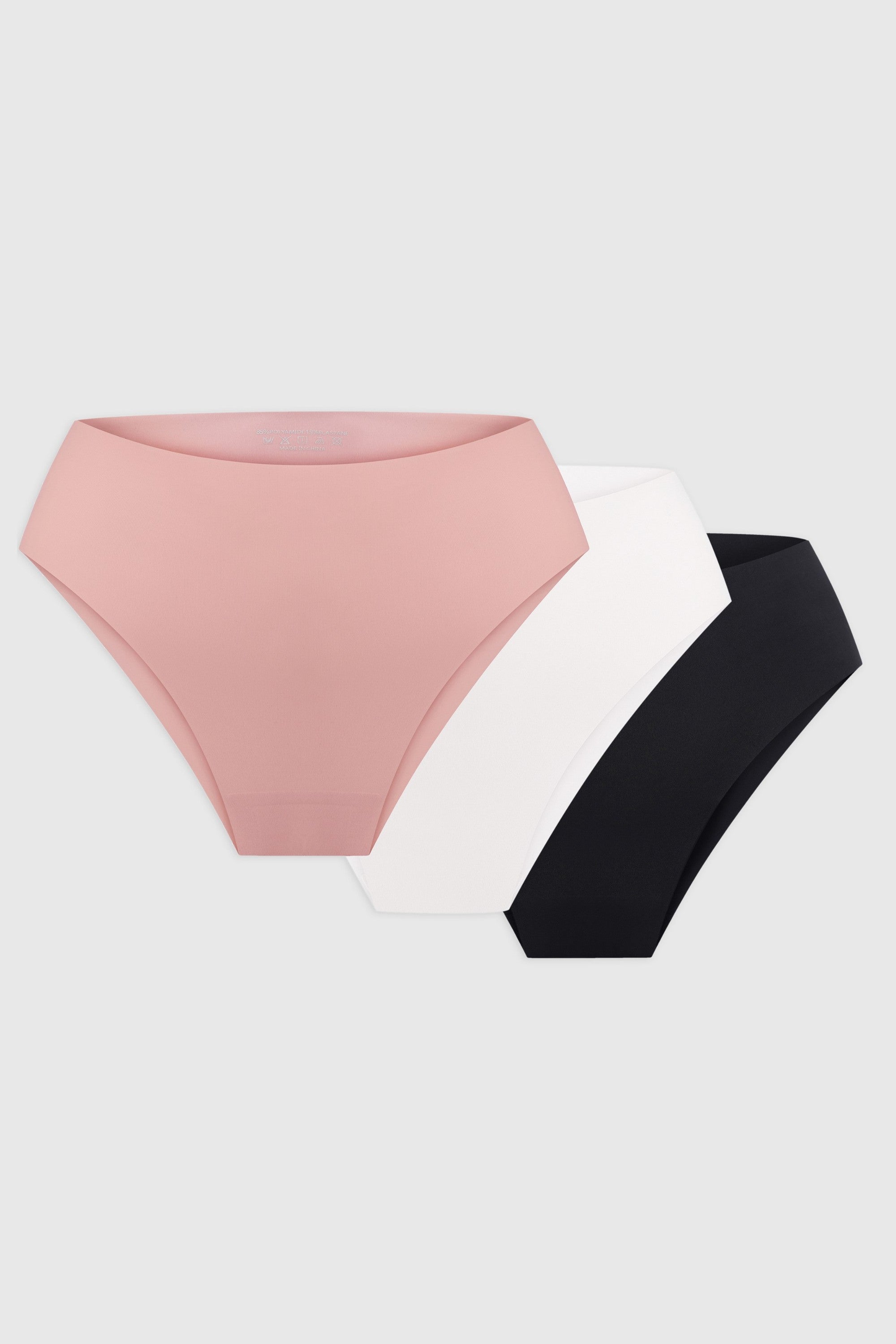 Высокие трусики слип SLZ26702101 (3 шт.) black/ivory/rose powder