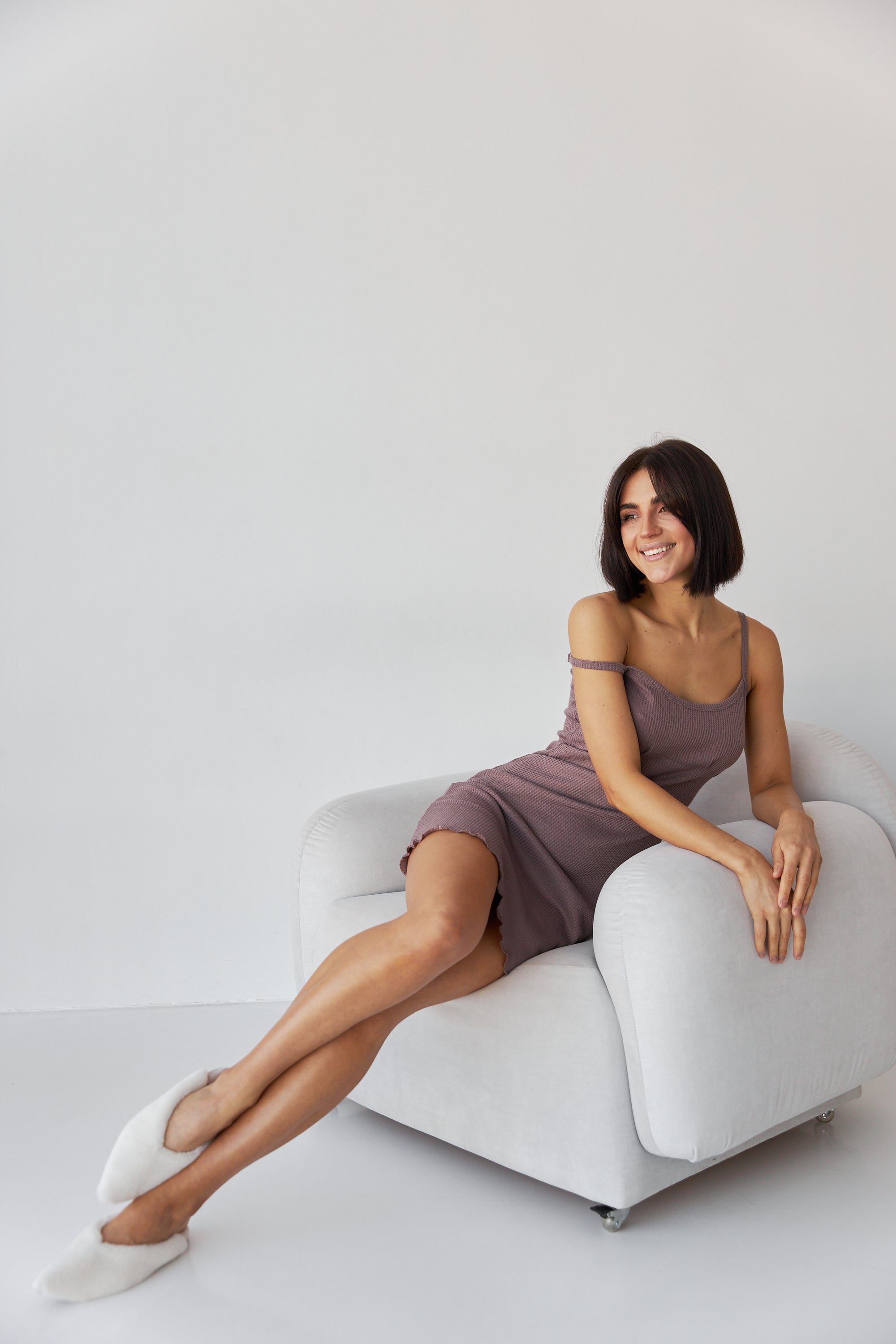 Стрейчевая сорочка 0352 brown