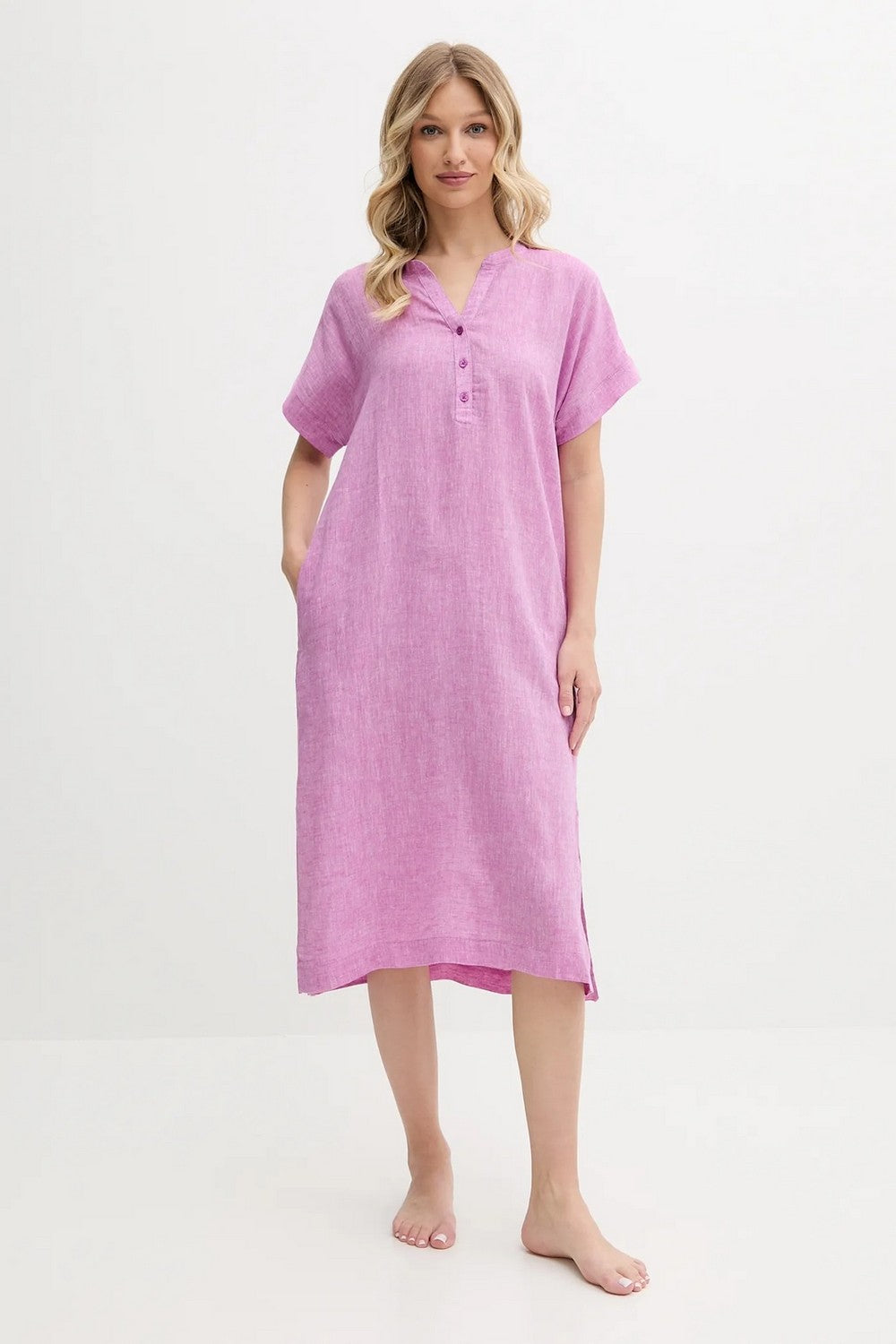 Льняная сорочка YI10054 500 purple