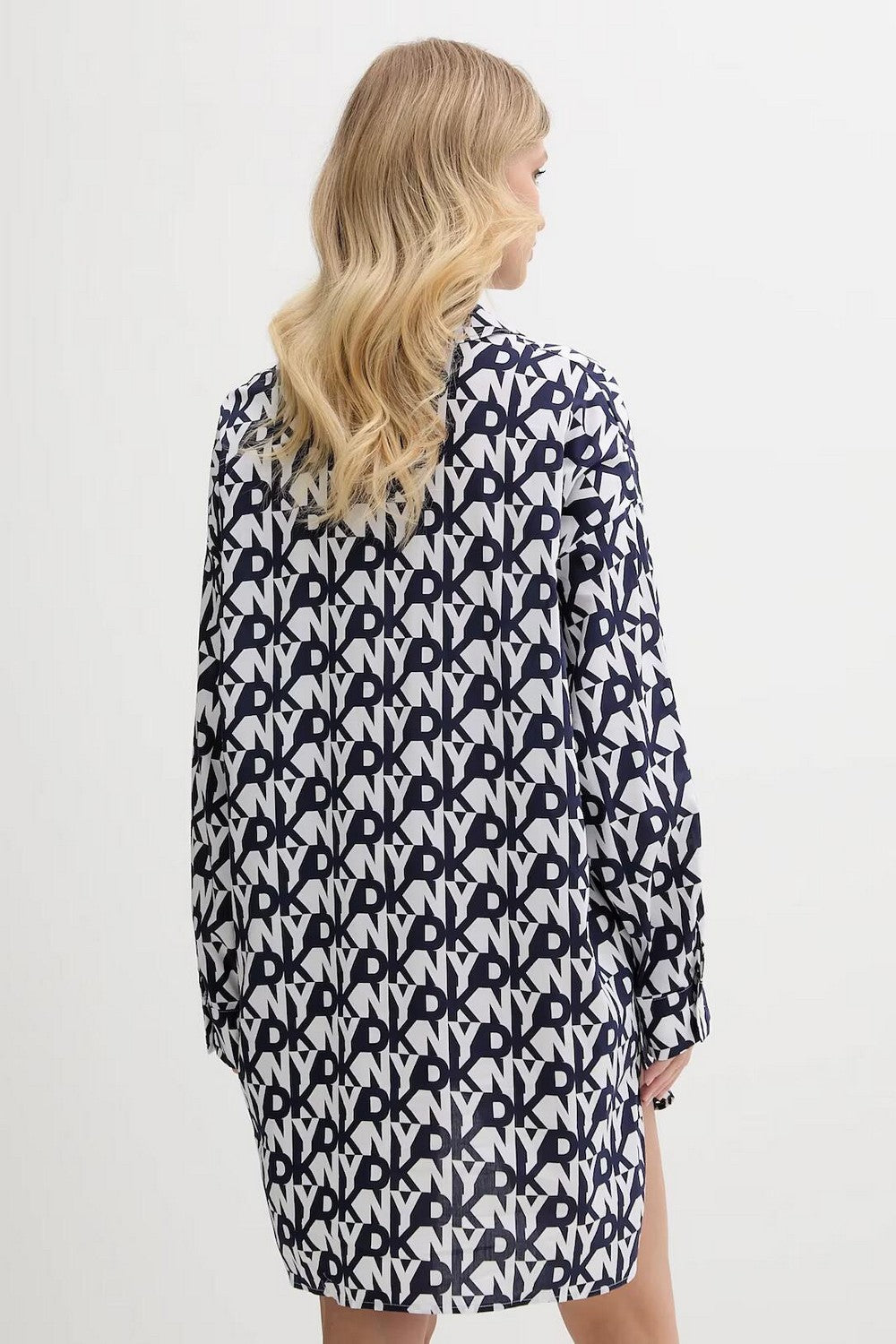 Хлопковая рубашка YI30048 401 navy prt