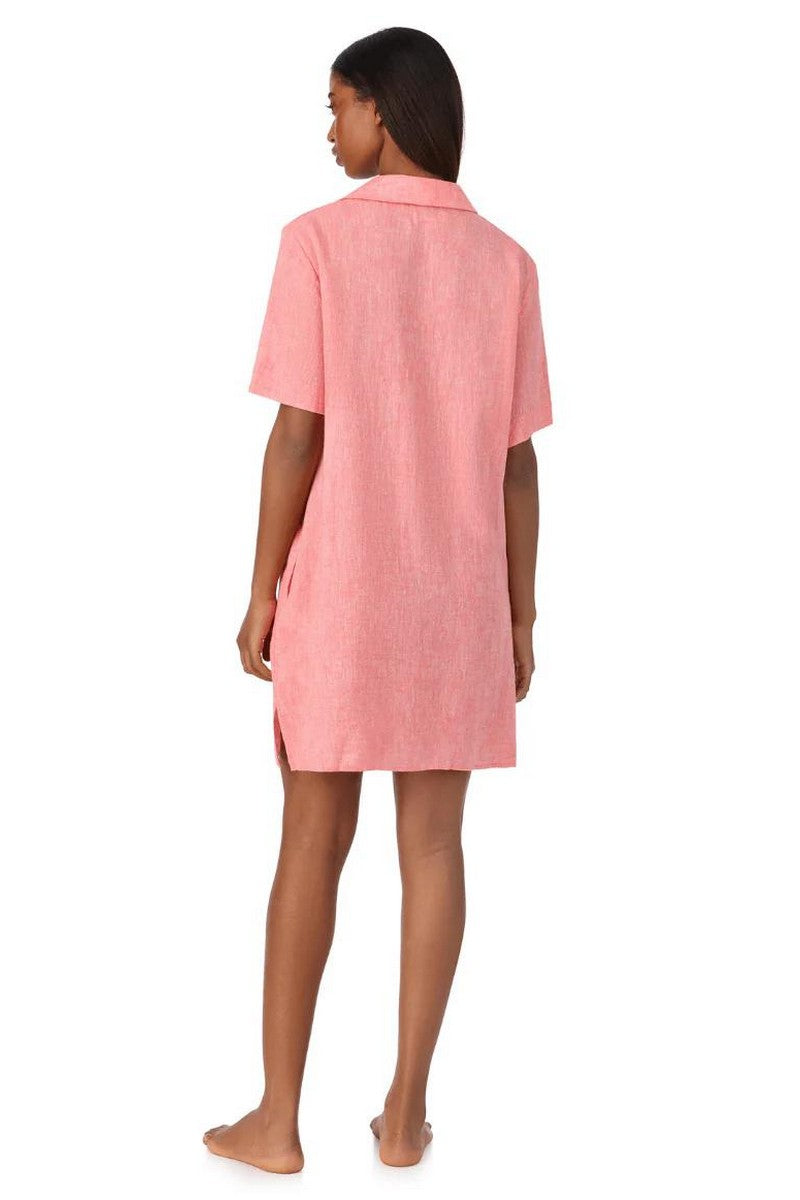 Лляна сорочка YI30054 810 coral