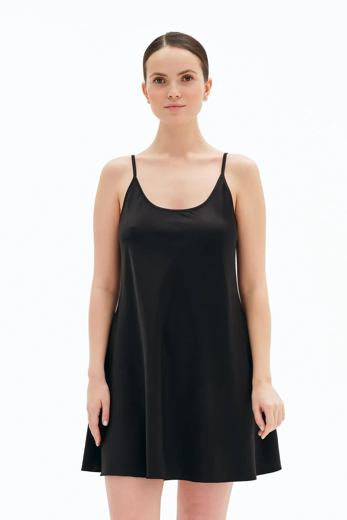 Сорочка из шелксатина S03198 black