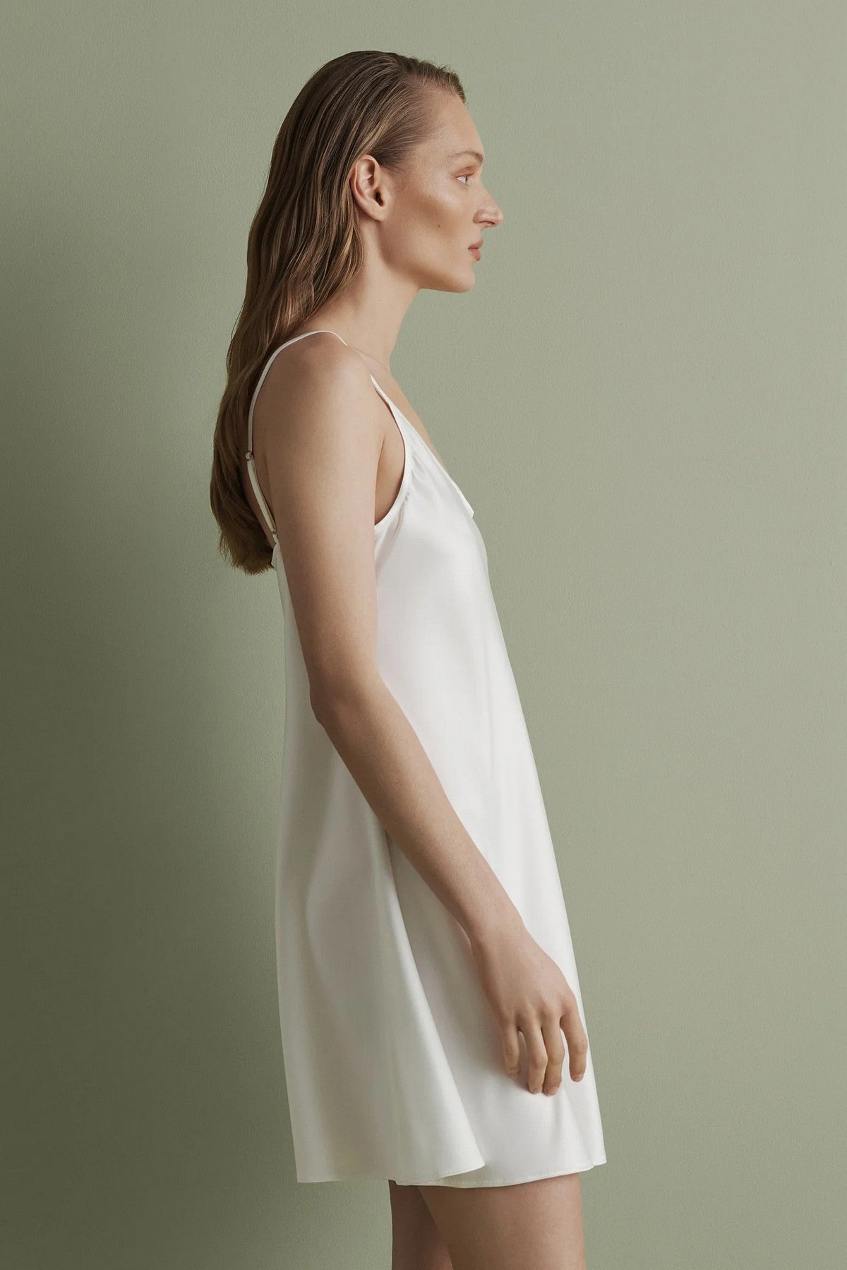 Сорочка из шелксатина S03198 white