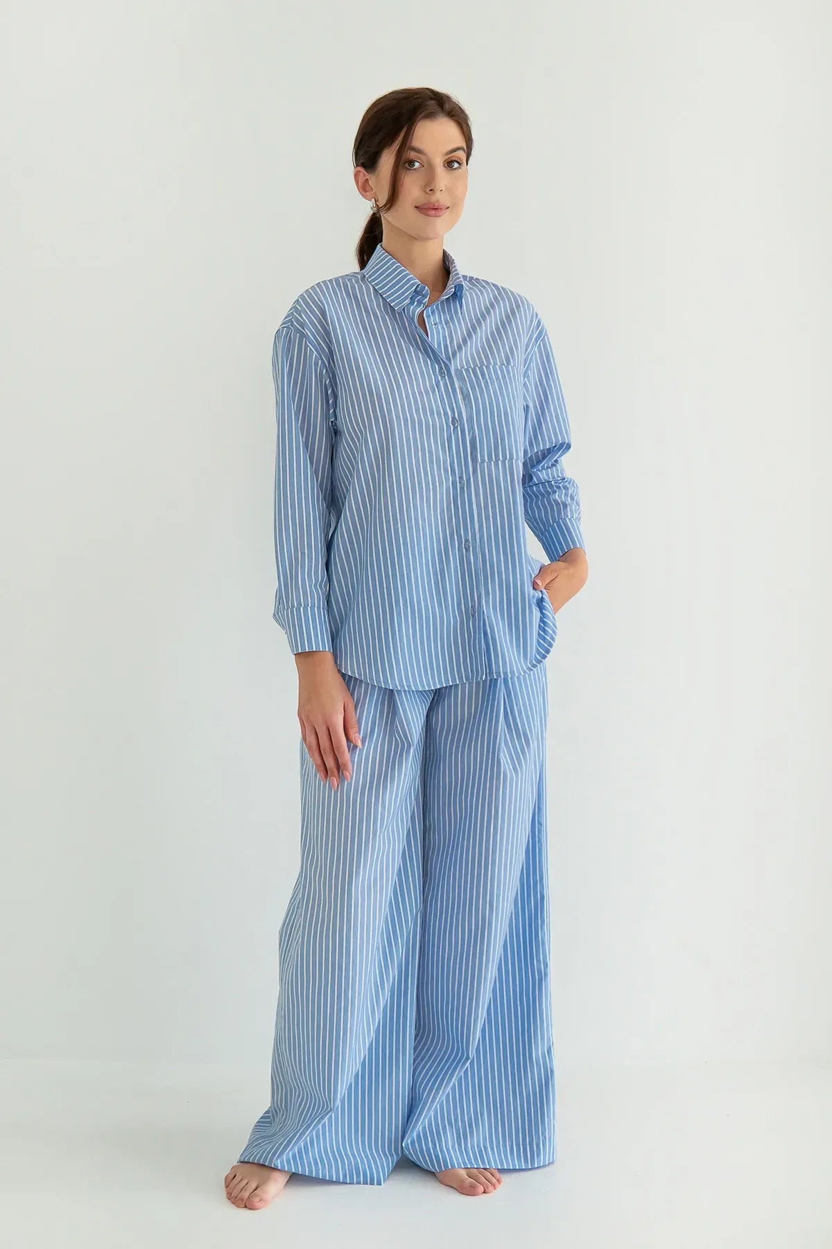 Хлопковая рубашка Blue HL0058-04-60